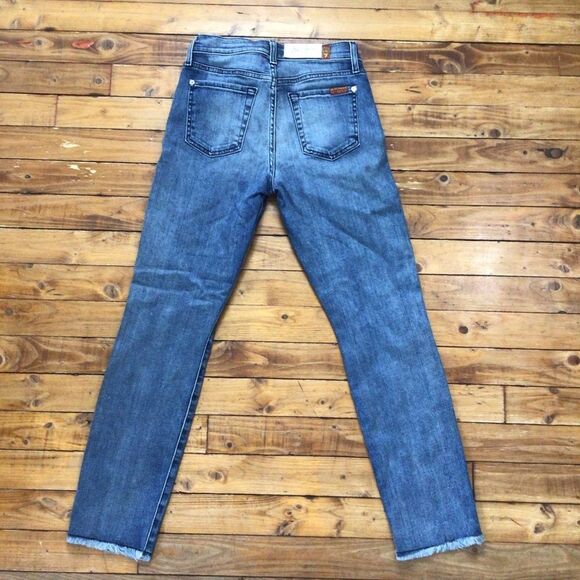 7FOR all mankind Roxanne classic ankle skinny high rise waist soft denim size 25 - Picture 3 of 11